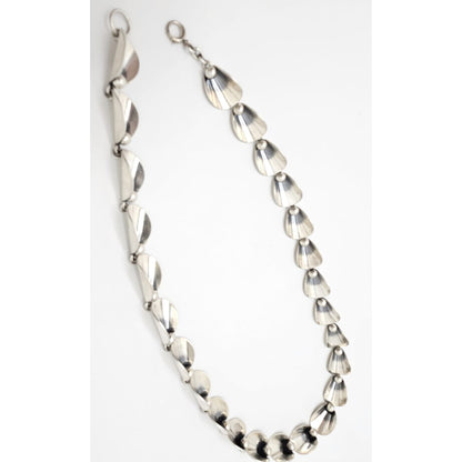 Niels Erik From Denmark sterling silver Art Deco Flora Fauna Necklace circa 1940s, view 6 of 9