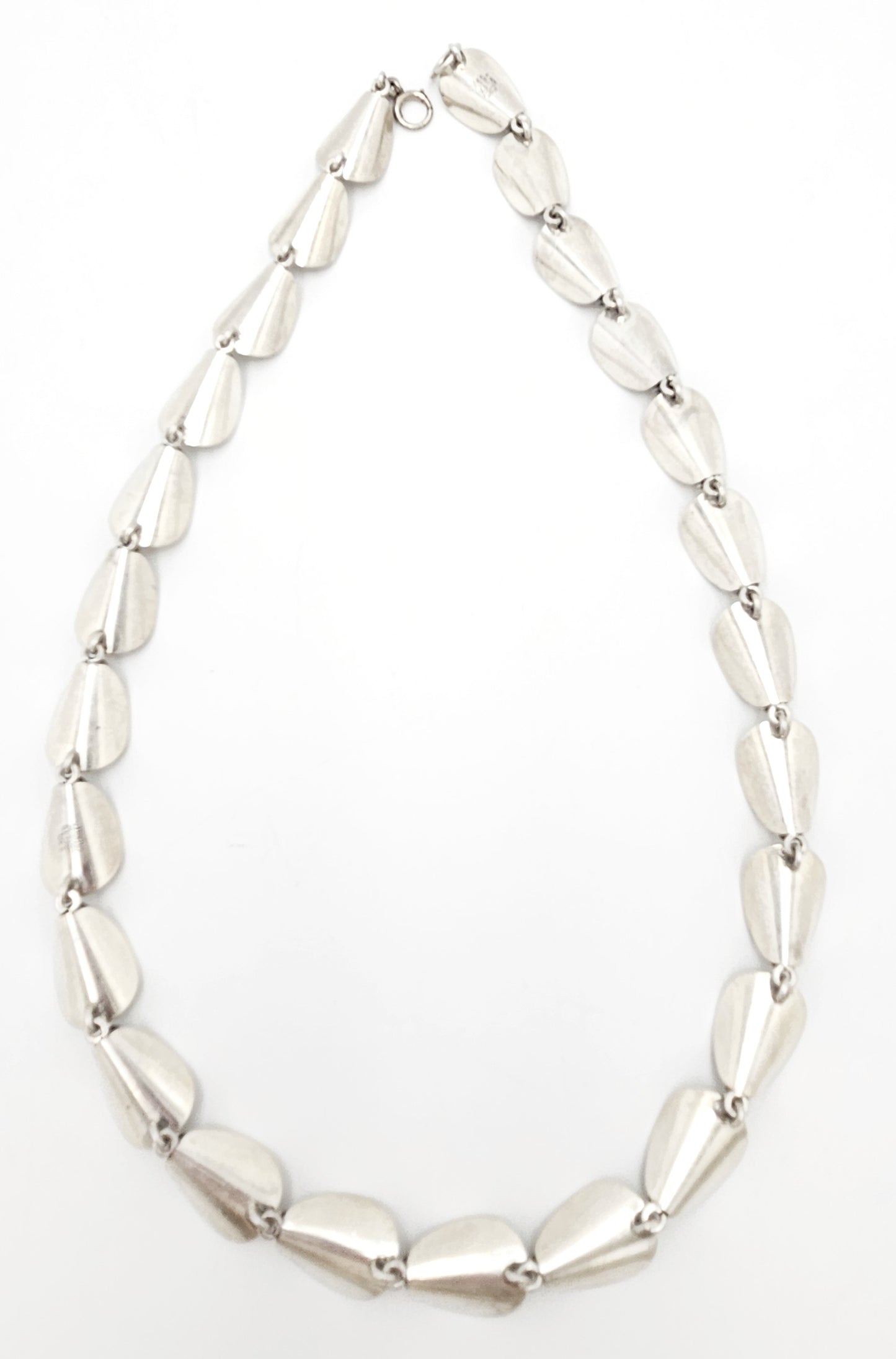 Niels Erik From Denmark sterling silver Art Deco Flora Fauna Necklace circa 1940s, view 7 of 9