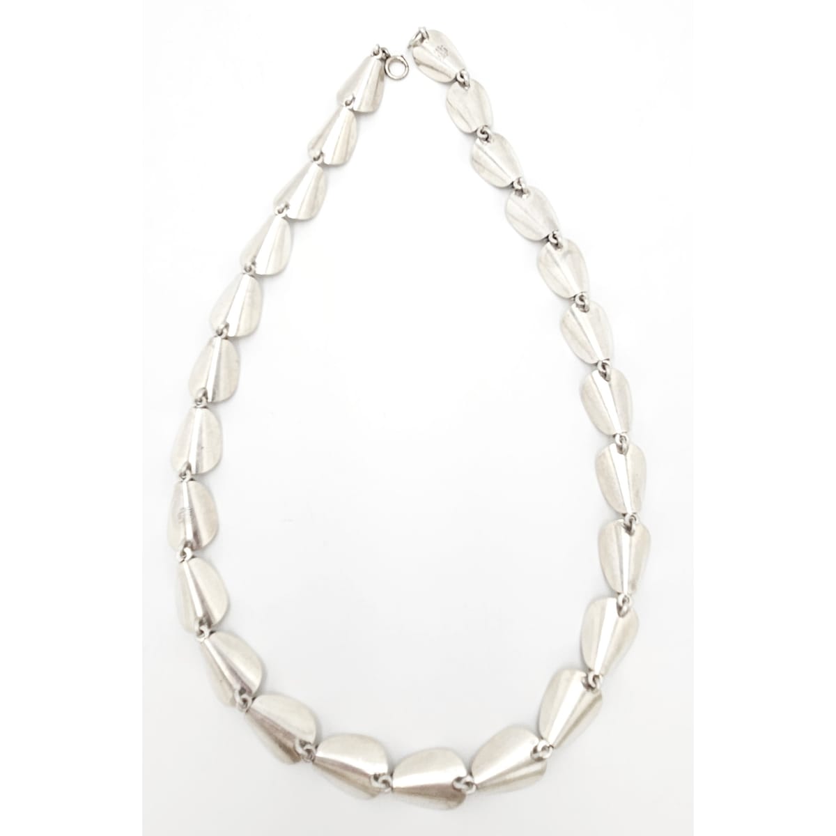 Niels Erik From Denmark sterling silver Art Deco Flora Fauna Necklace circa 1940s, view 7 of 9