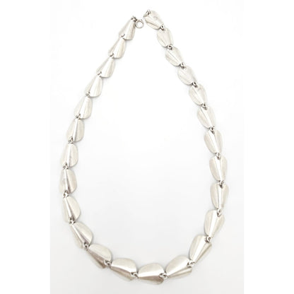 Niels Erik From Denmark sterling silver Art Deco Flora Fauna Necklace circa 1940s, view 7 of 9