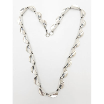 Niels Erik From Denmark sterling silver Art Deco Flora Fauna Necklace circa 1940s, view 1 of 9