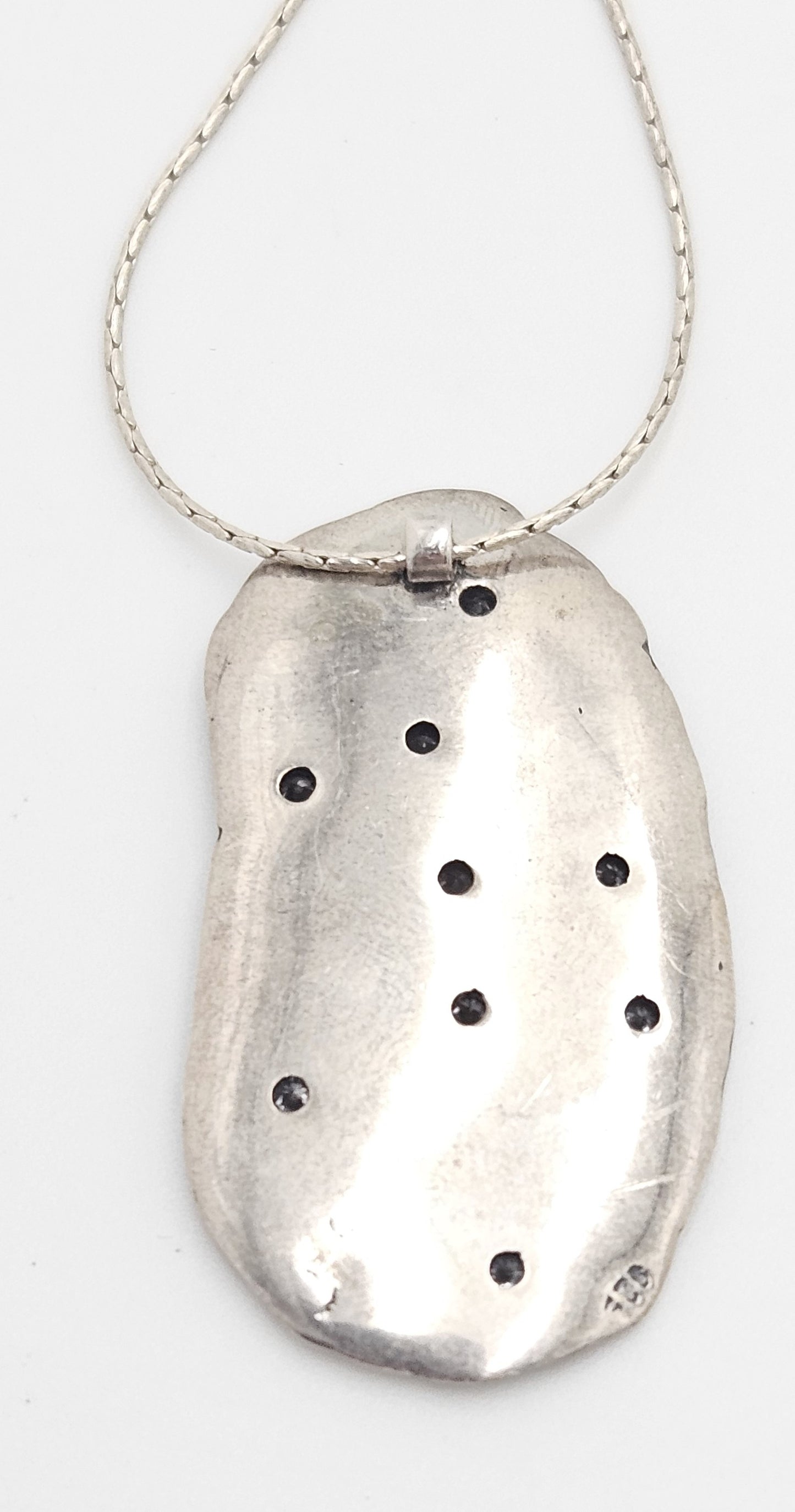 Retired Silpada G&H Sterling Silver Pearls Swarovski Crystals Modernist Necklace, alternate product view 5
