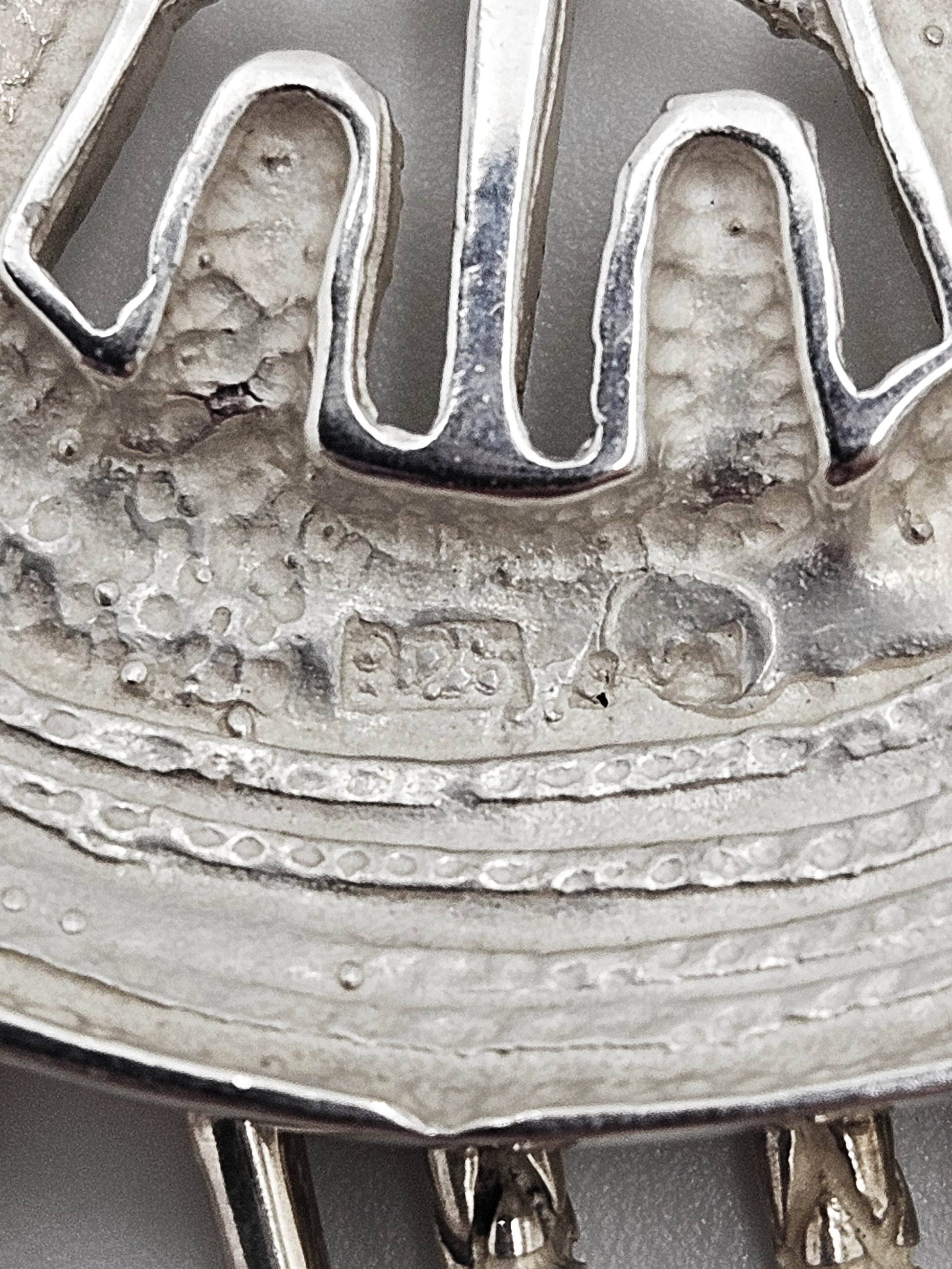 Kalevala Koru Finland Sterling XL 3D Articulating Viking Ship Necklace 1960's, alternate product view 7
