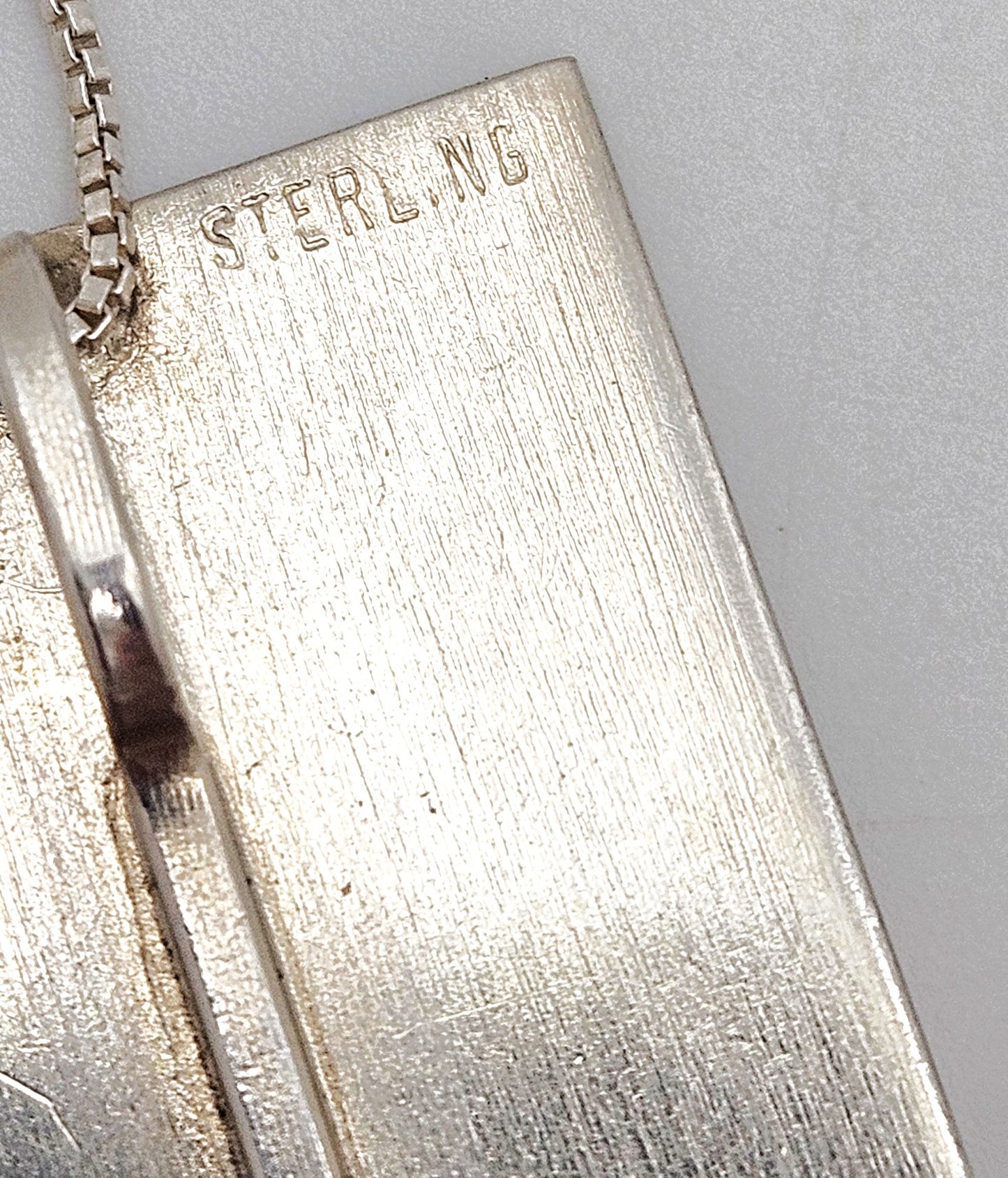 Betty Cooke 3D modernist 14K gold and sterling silver Pendant Necklace circa 1960s, view 7 of 8