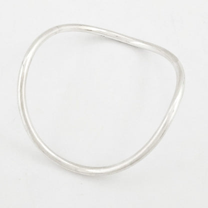 Betty Cooke sterling silver modernist Wavy Tubular Bangle Bracelet Circa 1960s, view 2 of 7