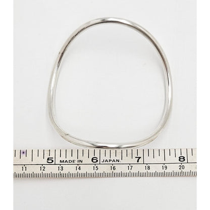 Betty Cooke sterling silver modernist Wavy Tubular Bangle Bracelet Circa 1960s, view 6 of 7