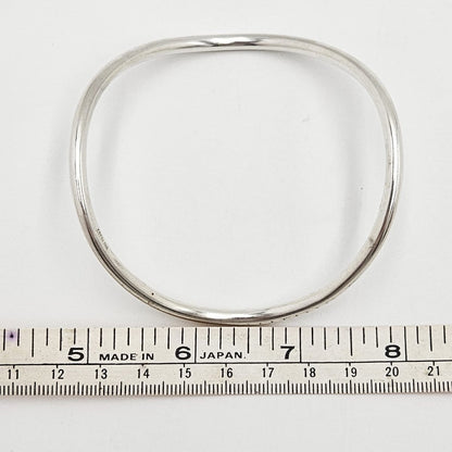Betty Cooke sterling silver modernist Wavy Tubular Bangle Bracelet Circa 1960s, view 7 of 7