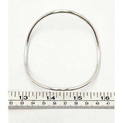 Betty Cooke sterling silver modernist Large Wave Bangle Bracelet Circa 1960s, view 6 of 7