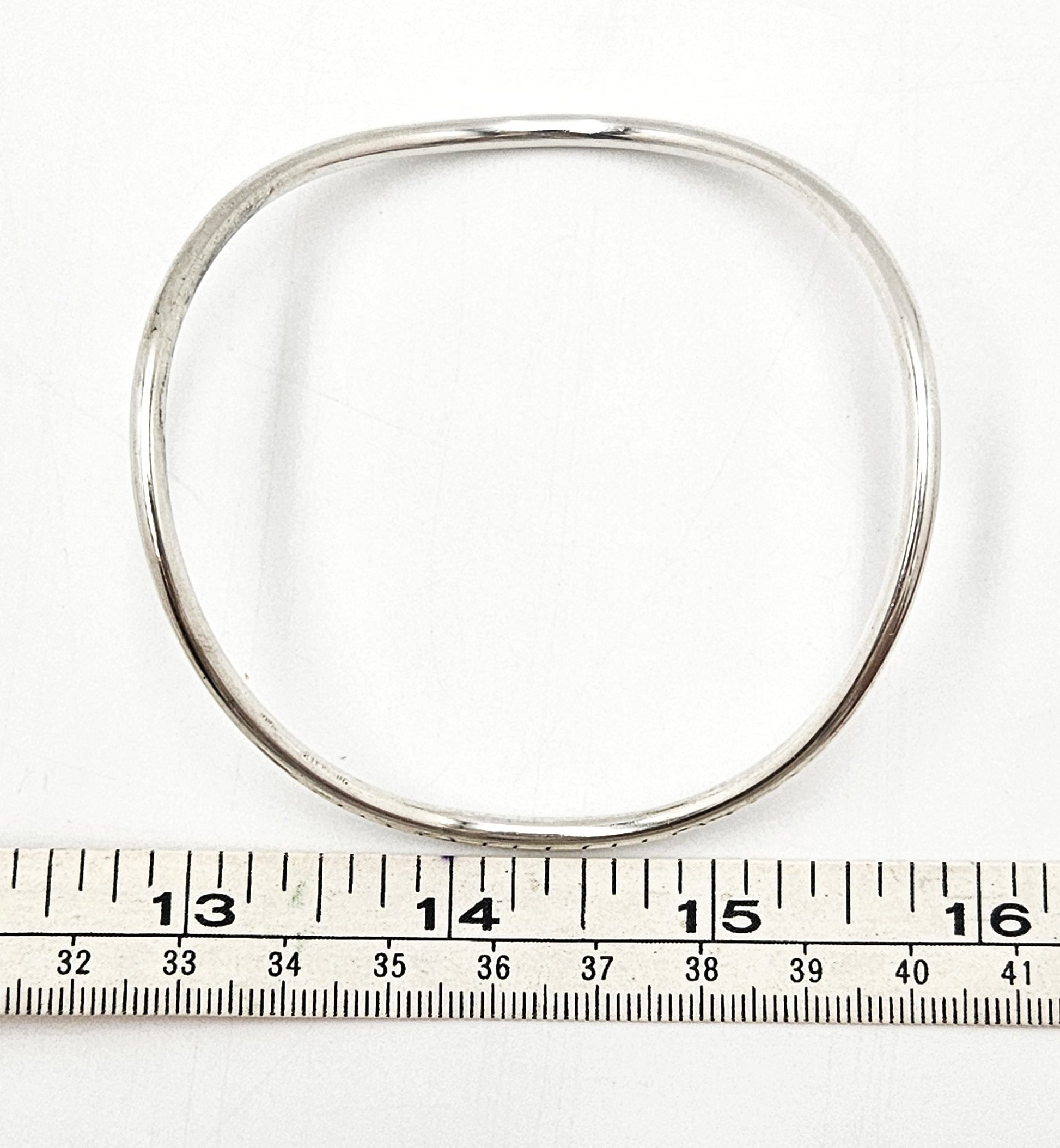 Betty Cooke sterling silver modernist Large Wave Bangle Bracelet Circa 1960s, view 7 of 7