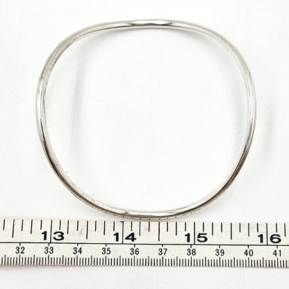 Betty Cooke sterling silver modernist Large Wave Bangle Bracelet Circa 1960s, view 7 of 7