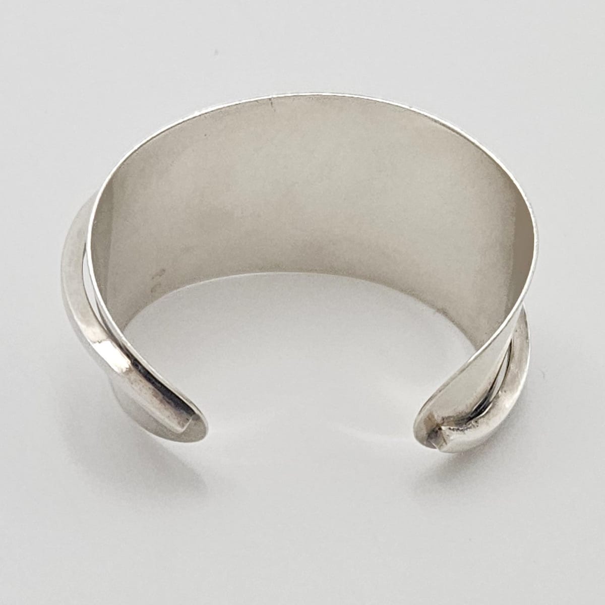 Designer Henry Steig sterling silver abstract modernist Studio Cuff 1950s, view 4 of 8