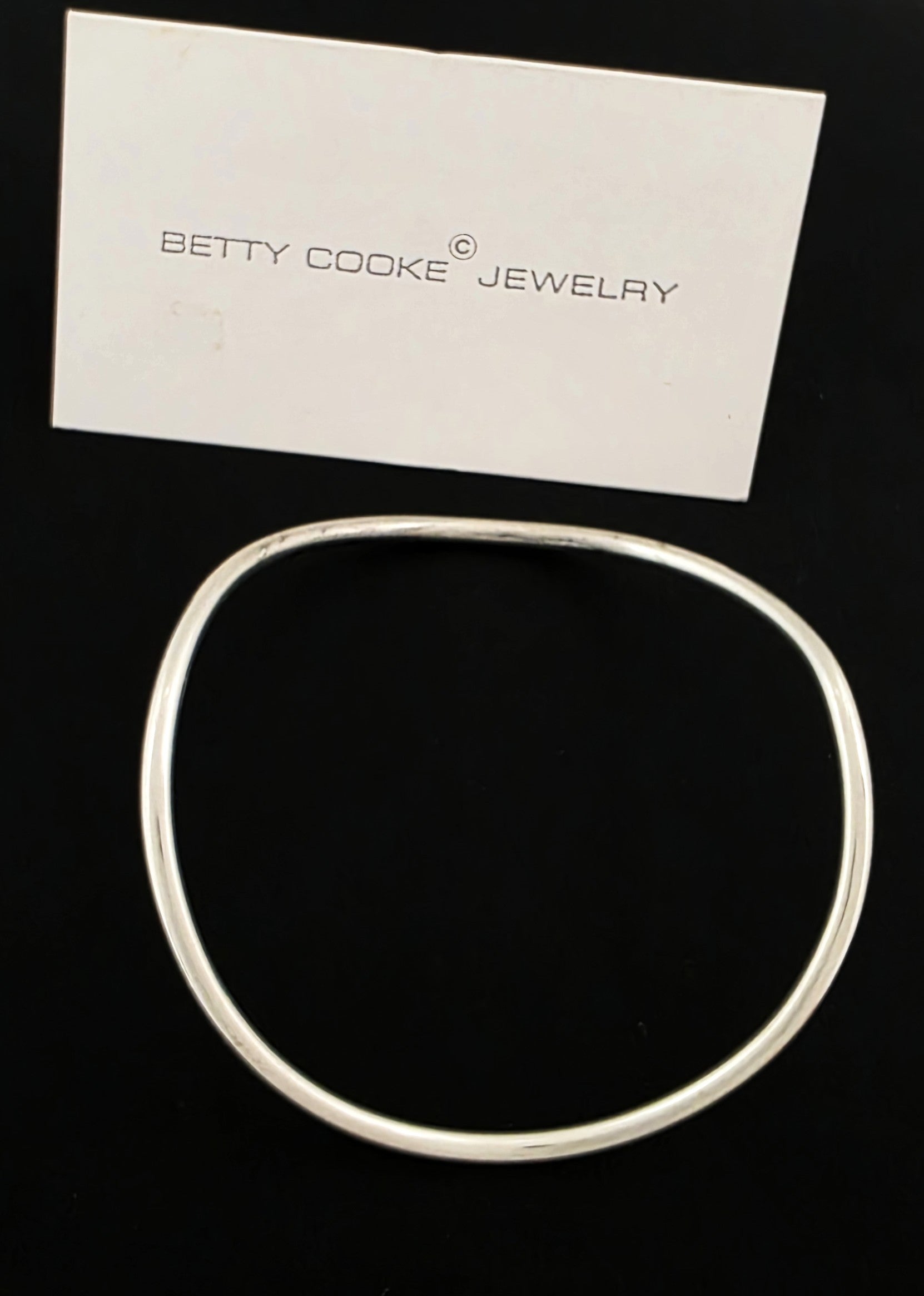 RARE Betty Cooke Sterling Modernist Wavy Tubular Bangle Bracelet Circa 1960s