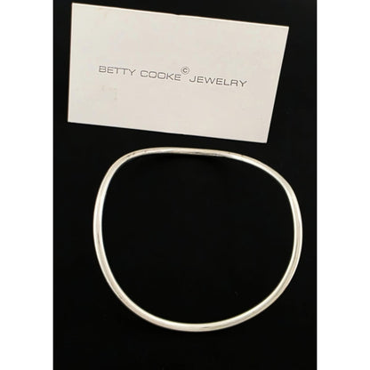 RARE Betty Cooke Sterling Modernist Wavy Tubular Bangle Bracelet Circa 1960s