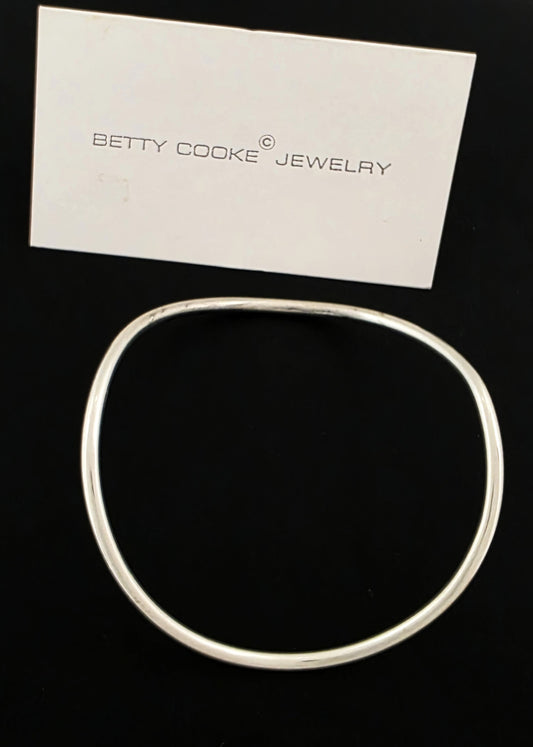 RARE Betty Cooke Sterling Modernist Wavy Tubular Bangle Bracelet Circa 1960s