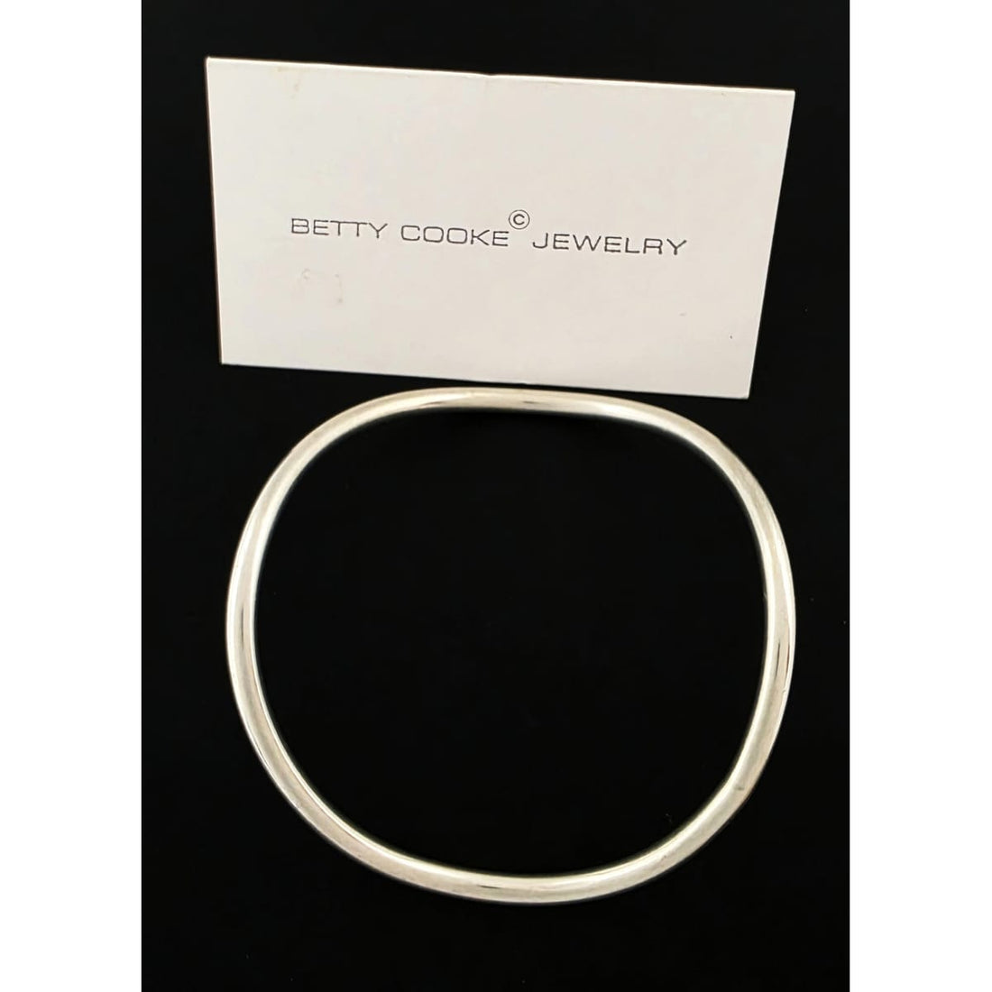 RARE Betty Cooke Sterling Modernist Large Wave Bangle Bracelet Circa 1960s