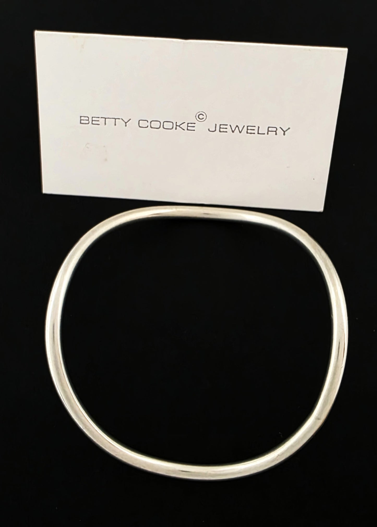 RARE Betty Cooke Sterling Modernist Large Wave Bangle Bracelet Circa 1960s