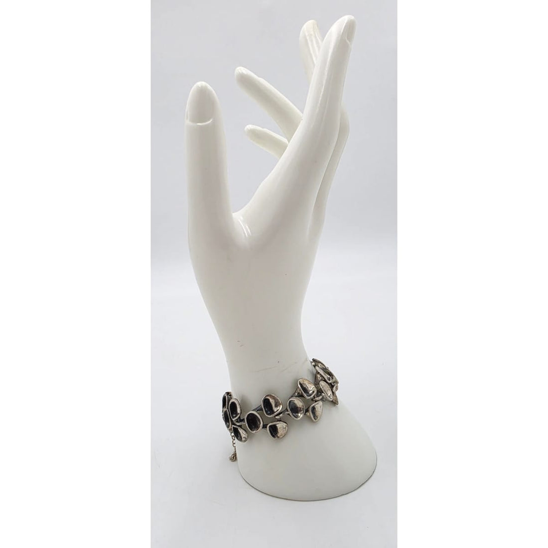 Rare Valon Kulta Hopea Valo-Koru Finland Sterling Reindeer Moss Bracelet 1972, alternate product view 2