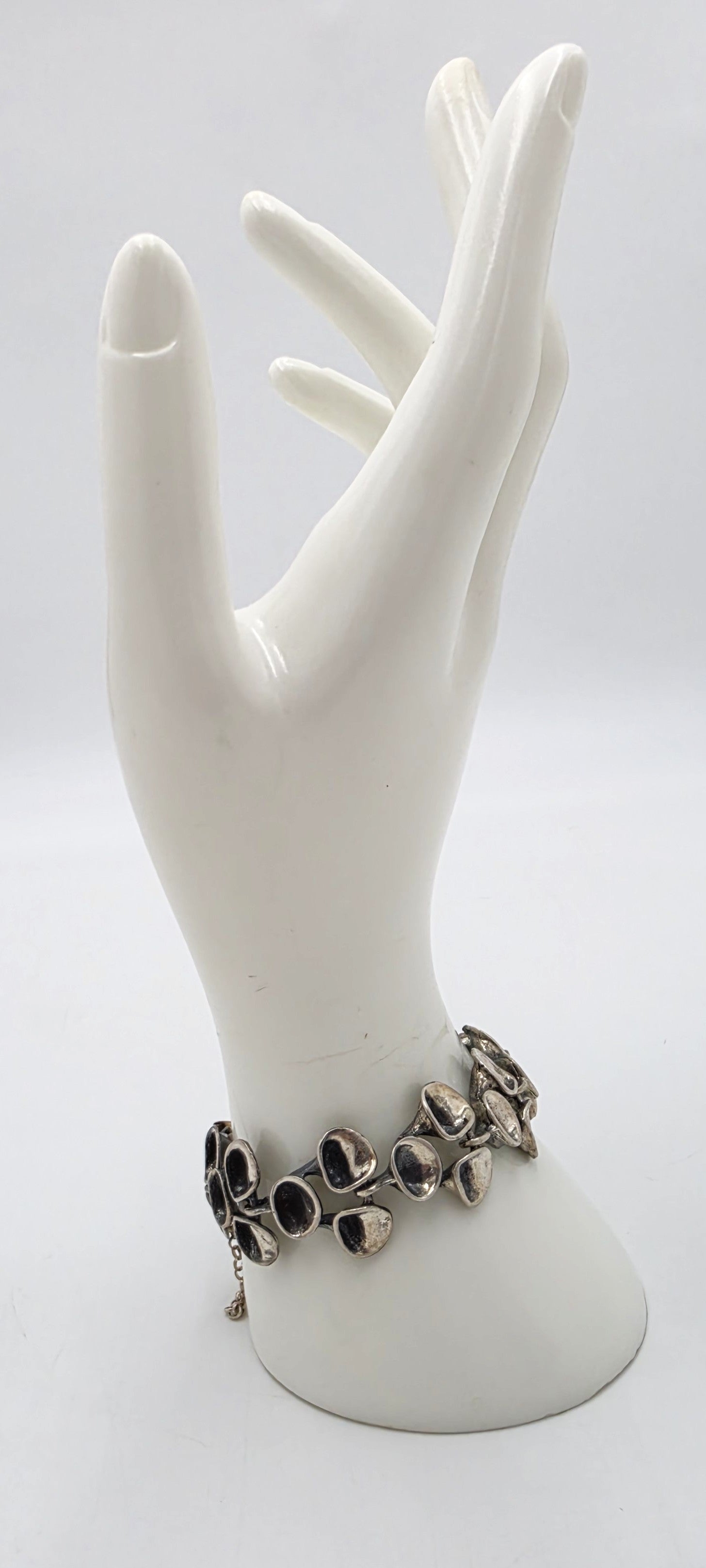 Rare Valon Kulta Hopea Valo-Koru Finland Sterling Reindeer Moss Bracelet 1972, alternate product view 2