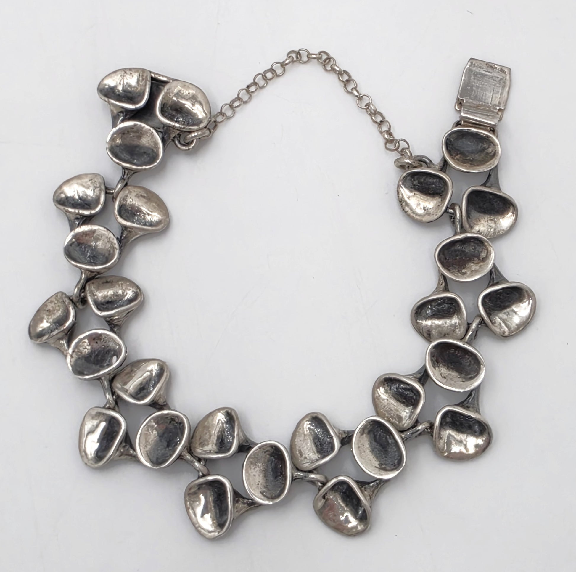 Rare Valon Kulta Hopea Valo-Koru Finland Sterling Reindeer Moss Bracelet 1972, alternate product view 4