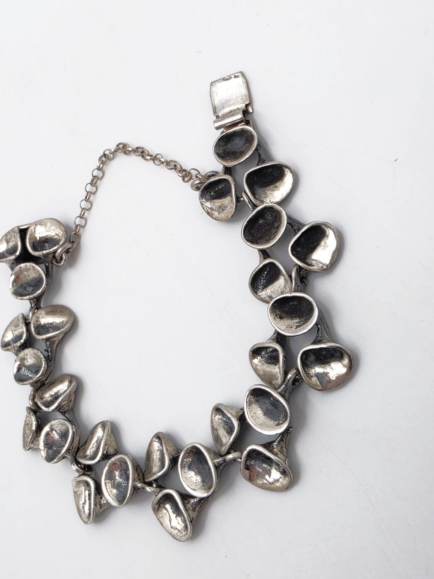 Rare Valon Kulta Hopea Valo-Koru Finland Sterling Reindeer Moss Bracelet 1972, alternate product view 6
