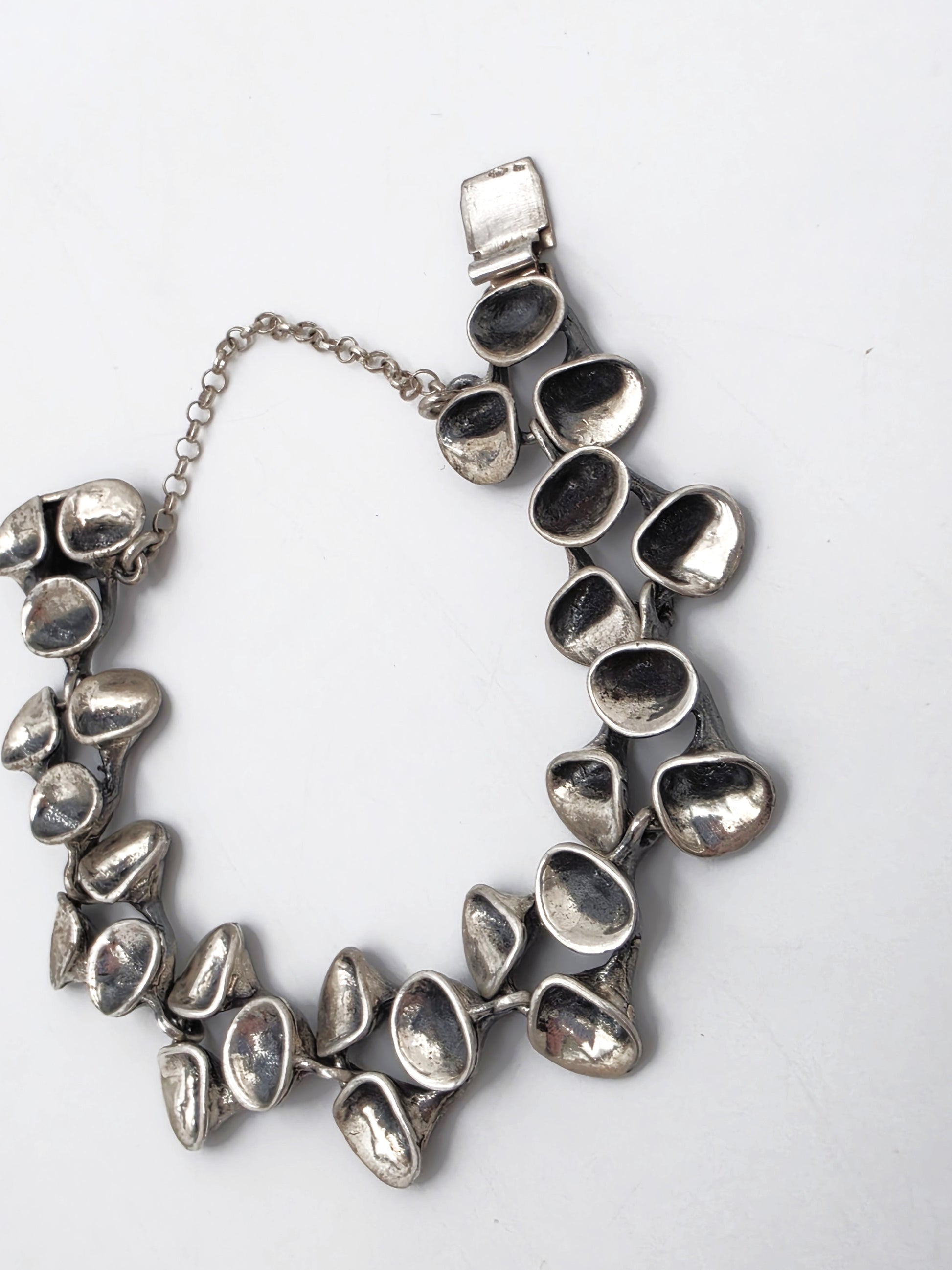 Rare Valon Kulta Hopea Valo-Koru Finland Sterling Reindeer Moss Bracelet 1972, alternate product view 6