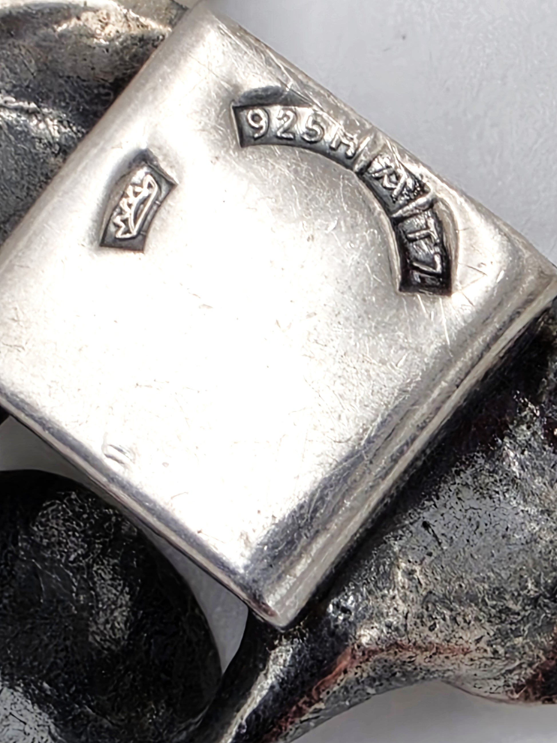 Rare Valon Kulta Hopea Valo-Koru Finland Sterling Reindeer Moss Bracelet 1972, alternate product view 7