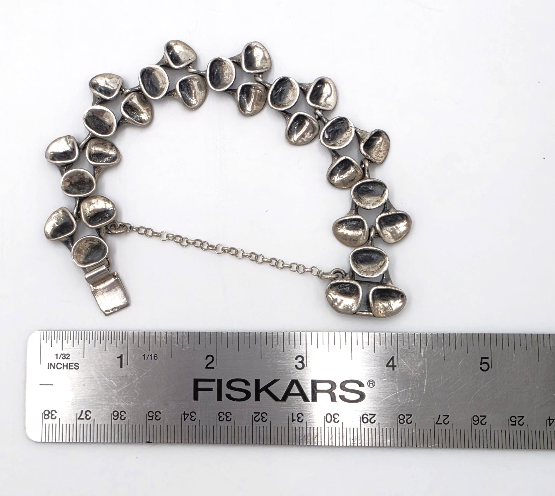 Rare Valon Kulta Hopea Valo-Koru Finland Sterling Reindeer Moss Bracelet 1972, alternate product view 8