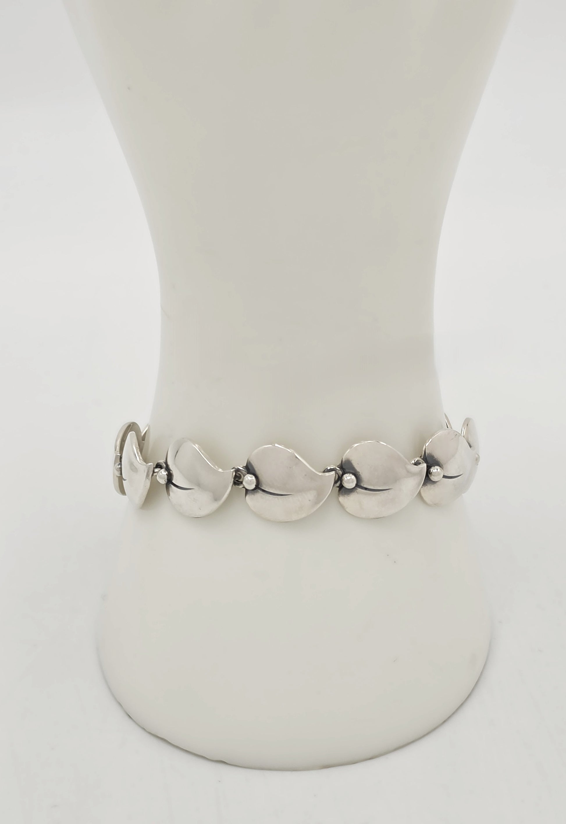 Niels Erik From of Denmark Sterling Flora Fauna Link Bracelet Circa 1940s/1950s, alternate product view 2