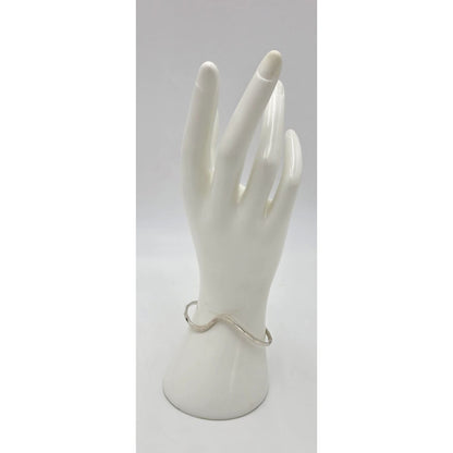 Iconic Designer Stinn Sterling Abstract Modernist Hammered Cuff Rare 1980s, alternate product view 2