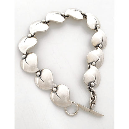 Niels Erik From of Denmark Sterling Flora Fauna Link Bracelet Circa 1940s/1950s, alternate product view 7