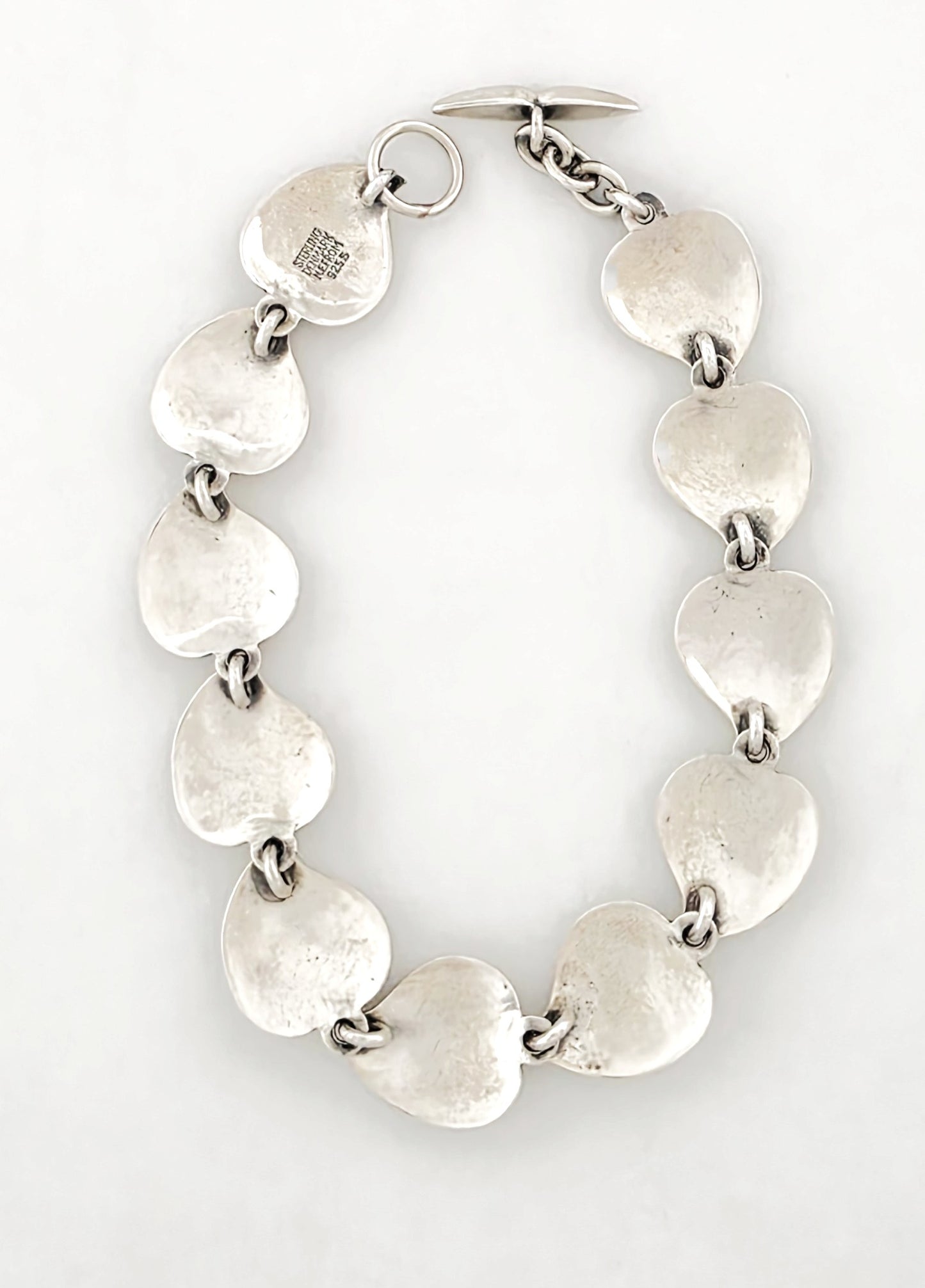 Niels Erik From of Denmark Sterling Flora Fauna Link Bracelet Circa 1940s/1950s, alternate product view 8