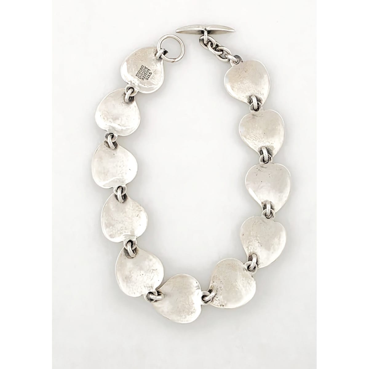 Niels Erik From of Denmark Sterling Flora Fauna Link Bracelet Circa 1940s/1950s, alternate product view 8