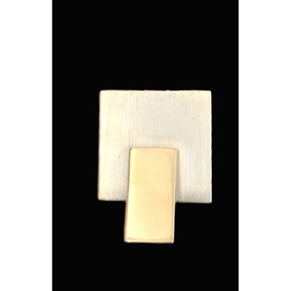 Superb Betty Cooke 3D Modernist 14K Gold + Sterling Pendant Necklace C. 1960&
