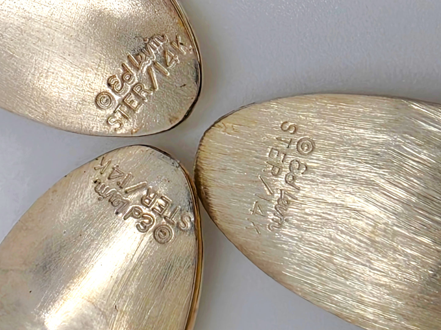 Retired Ed Levin Modernist Sterling 14K Earrings & Necklace Set C 1980/1990s, alternate product view 7