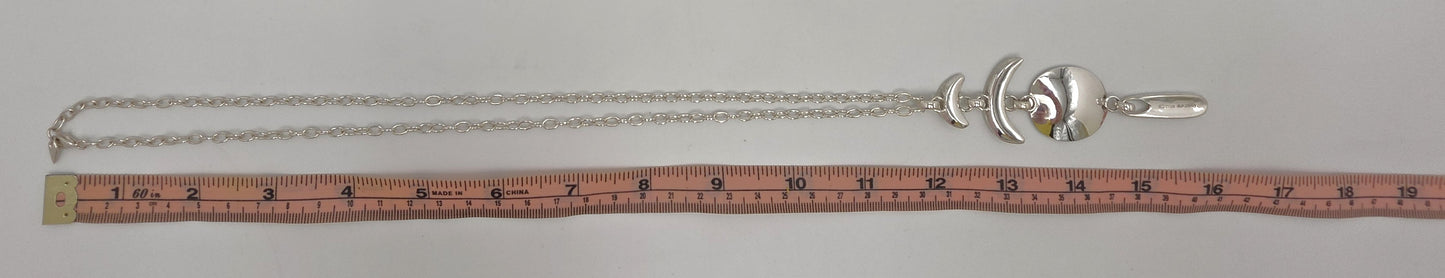 Vintage RLM Robert Lee Morris Sterling Modernist Articulated Pendant Necklace, alternate product view 9