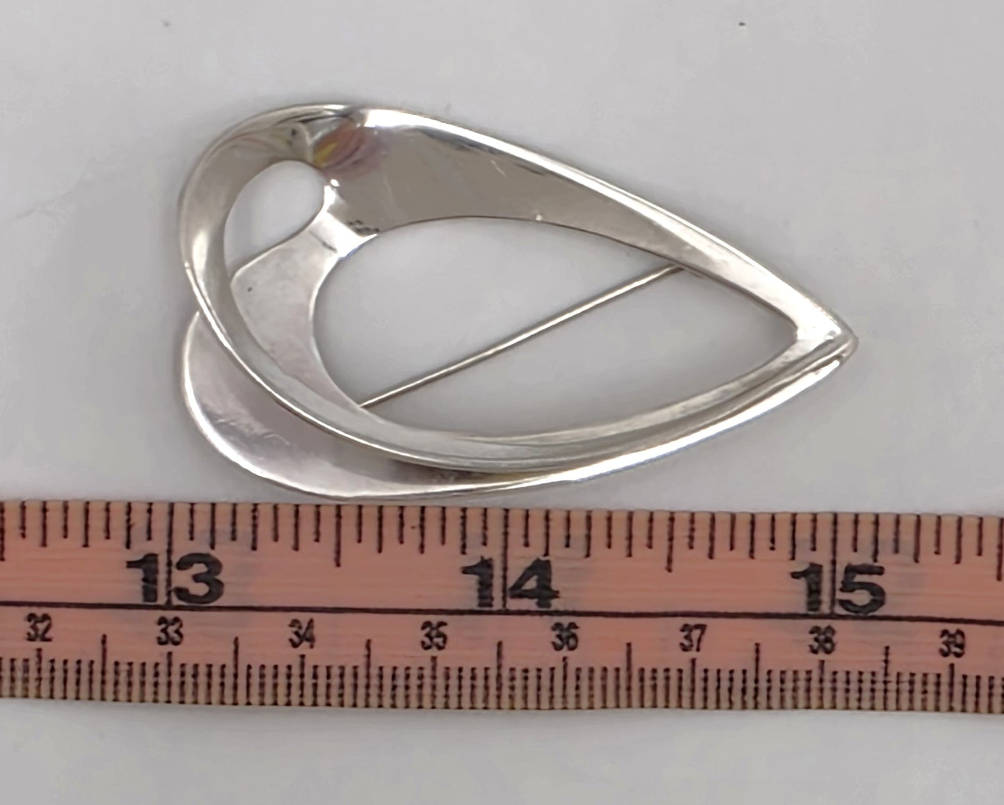 Vintage Sterling Abstract Modernist Sculptural Openwork 3D Statement Brooch, alternate product view 6