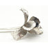Superb Vintage Angela Conty Sterling Silver & Onyx XL 3D Orchid Flower Brooch, alternate product view 3