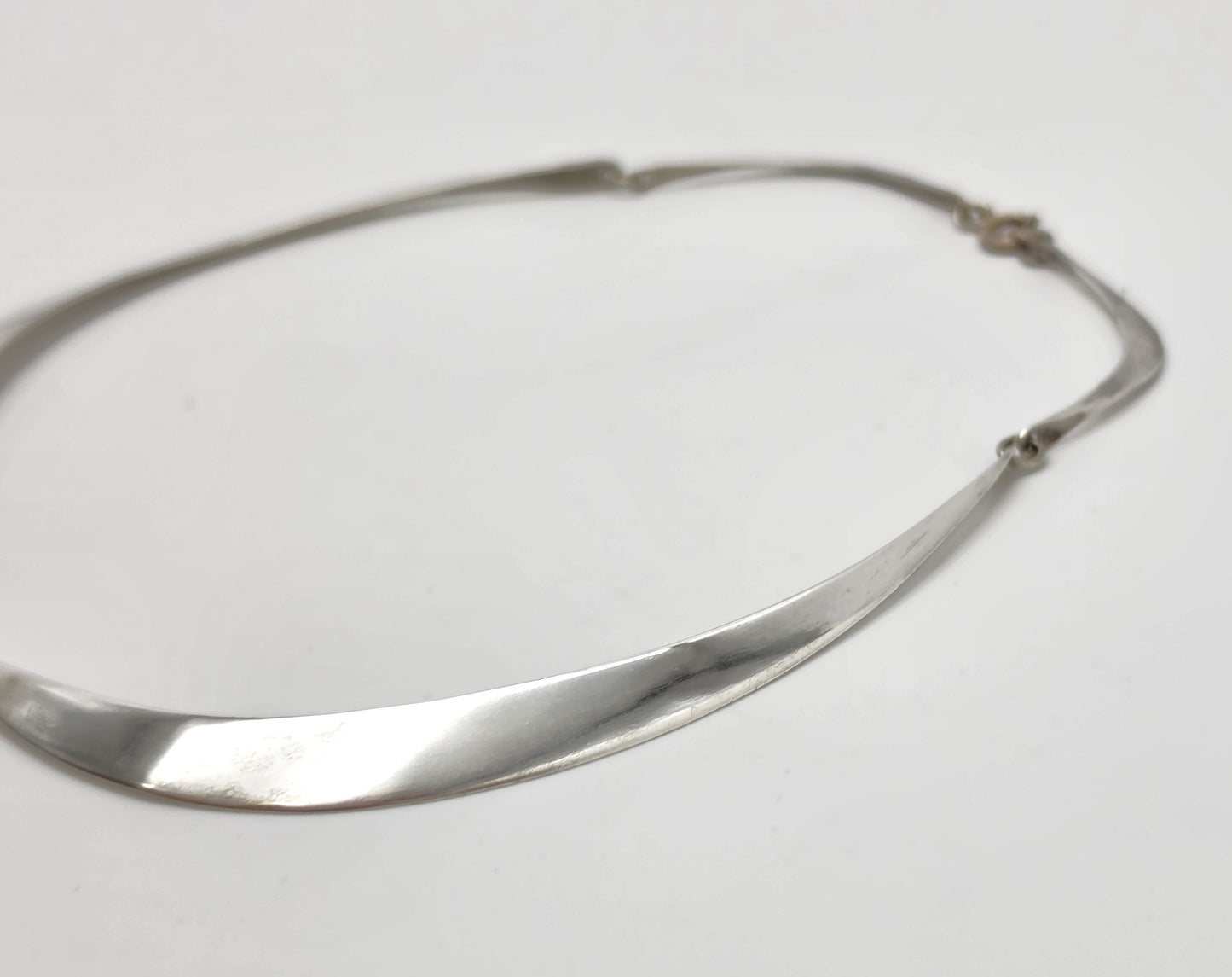 VTG Artisan Sterling Silver Lapis Lazuli Sculptural Modernist Collar Necklace, alternate product view 5