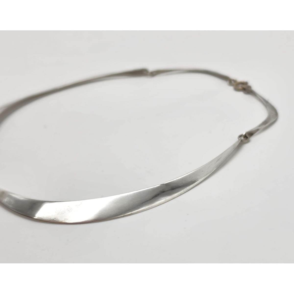 VTG Artisan Sterling Silver Lapis Lazuli Sculptural Modernist Collar Necklace, alternate product view 5