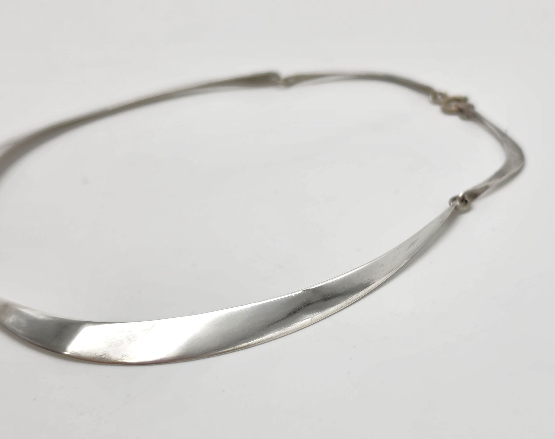VTG Artisan Sterling Silver Lapis Lazuli Sculptural Modernist Collar Necklace, alternate product view 5