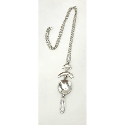 Vintage RLM Robert Lee Morris Sterling Modernist Articulated Pendant Necklace, alternate product view 4