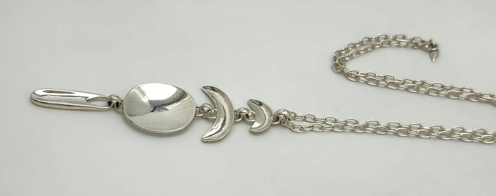 Vintage RLM Robert Lee Morris Sterling Modernist Articulated Pendant Necklace, alternate product view 4