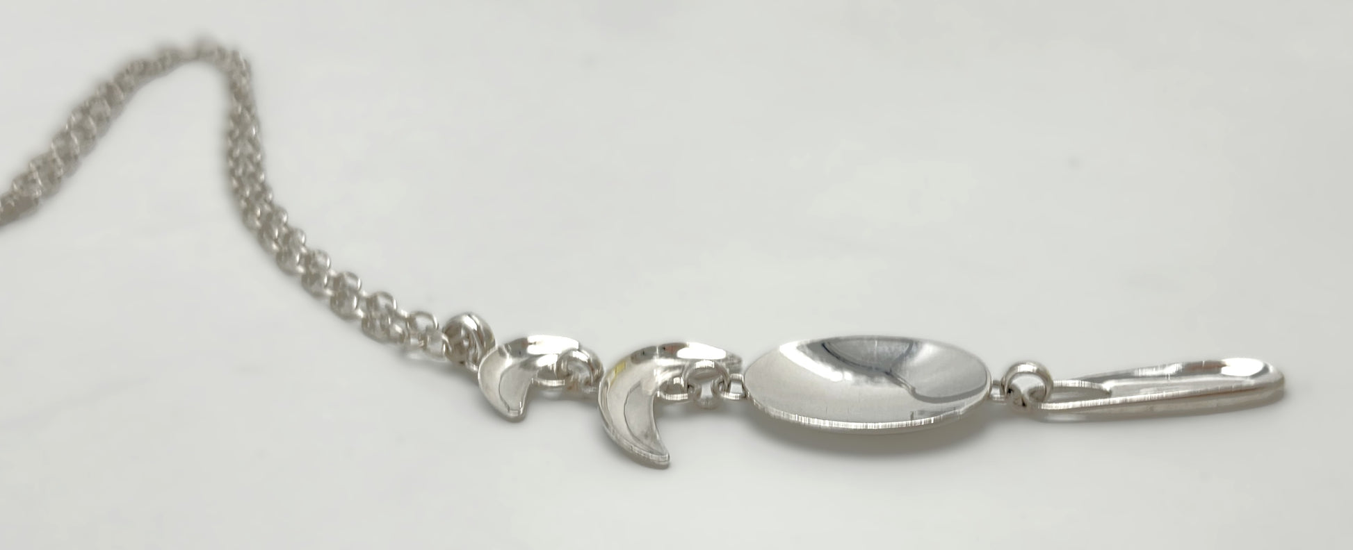 Vintage RLM Robert Lee Morris Sterling Modernist Articulated Pendant Necklace, alternate product view 5