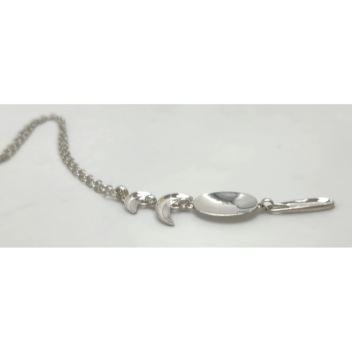 Vintage RLM Robert Lee Morris Sterling Modernist Articulated Pendant Necklace, alternate product view 6