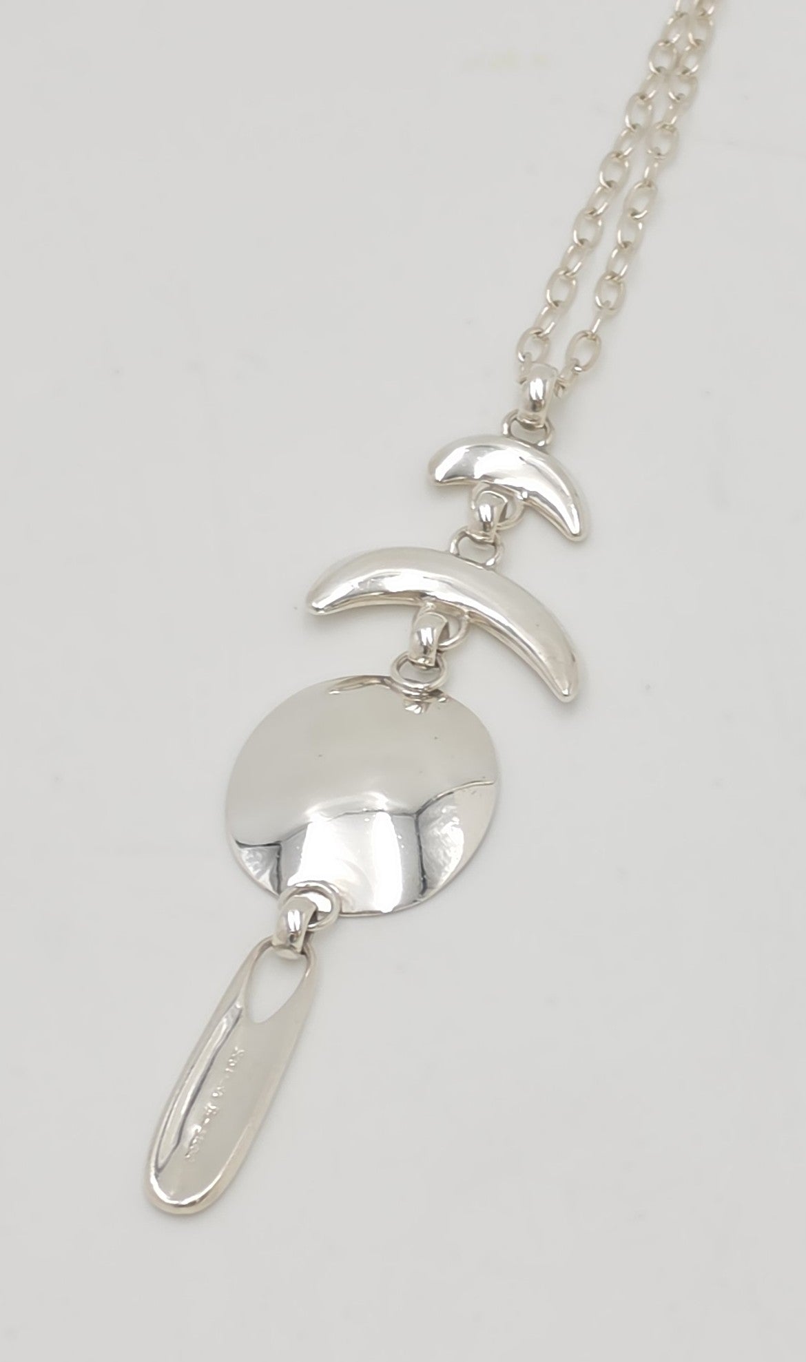 Vintage RLM Robert Lee Morris Sterling Modernist Articulated Pendant Necklace