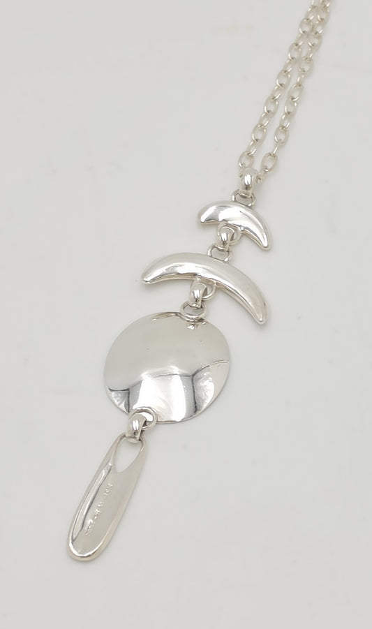 Vintage RLM Robert Lee Morris Sterling Modernist Articulated Pendant Necklace