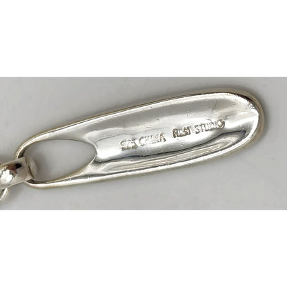 Vintage RLM Robert Lee Morris Sterling Modernist Articulated Pendant Necklace, alternate product view 9