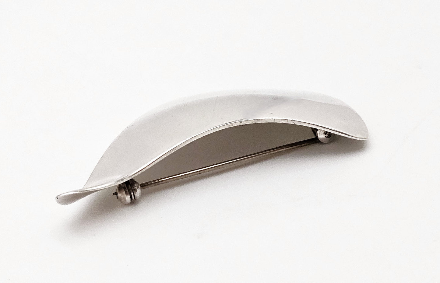 Danish Designer Arne Johansen Retro Modernist Sterling Silver Brooch 1950s, alternate product view 3