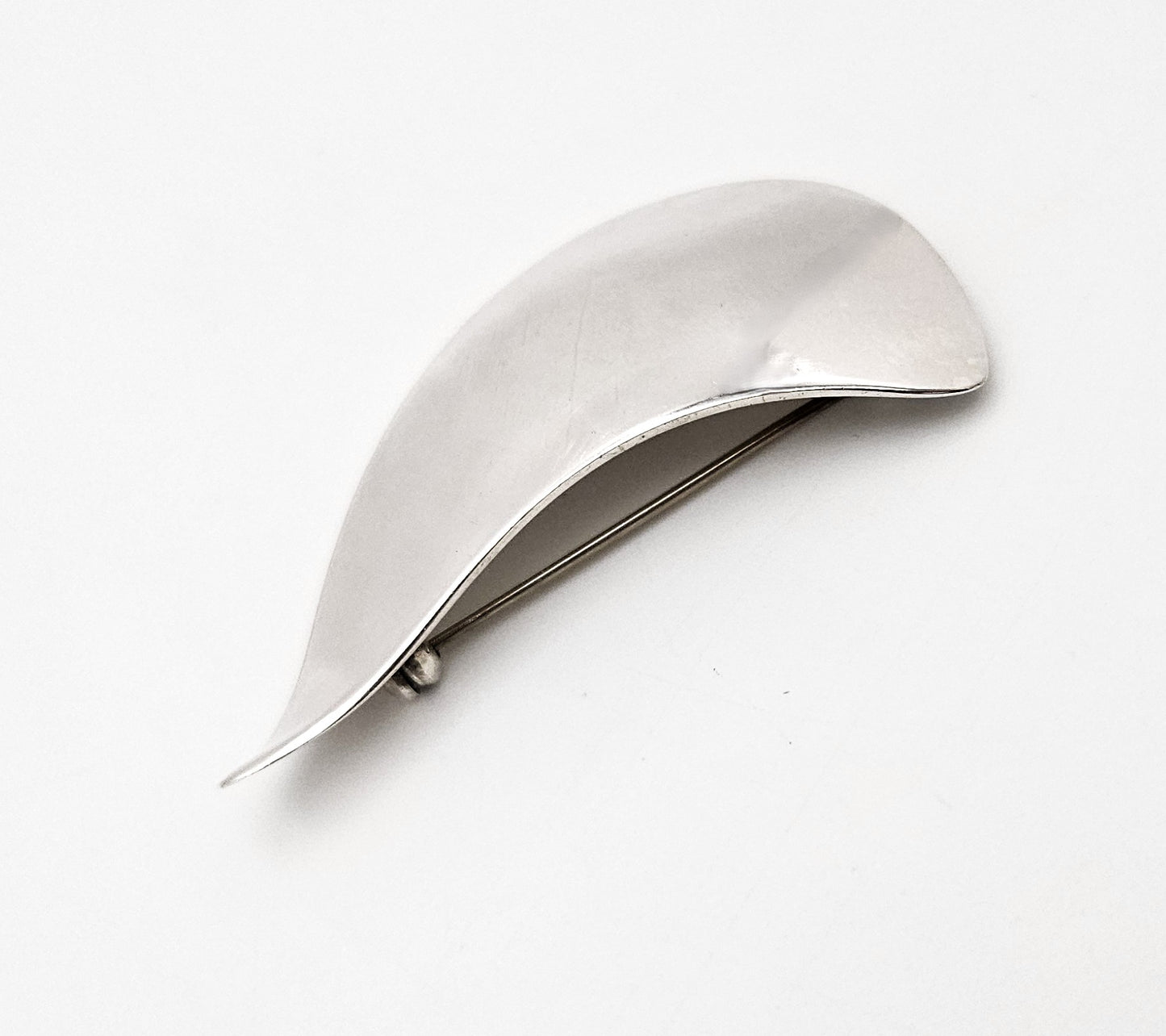 Danish Designer Arne Johansen Retro Modernist Sterling Silver Brooch 1950s, alternate product view 5