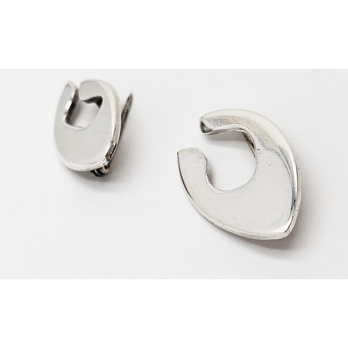 Iconic Designer Phyllis Sklar Sterling Set of 2 Modernist Brooches RARE 50/60s, alternate product view 3